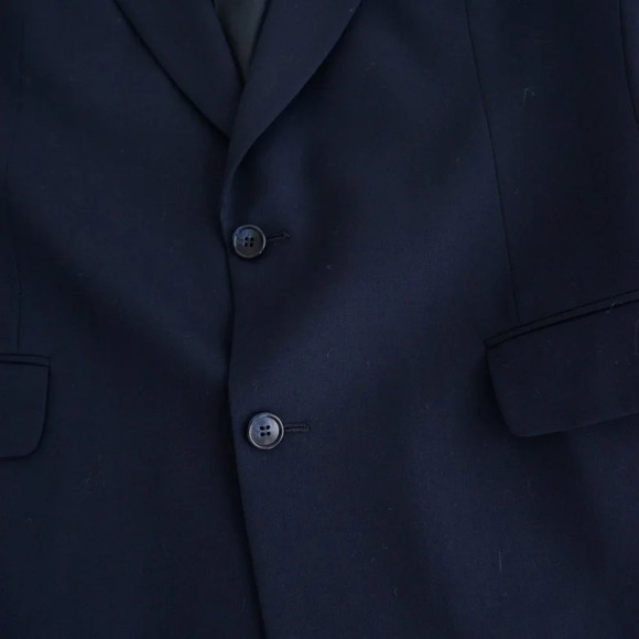 Vintage Austin Reed Navy 100% Wool 2 Button Blazer Sports Coat - Picture 13 of 16